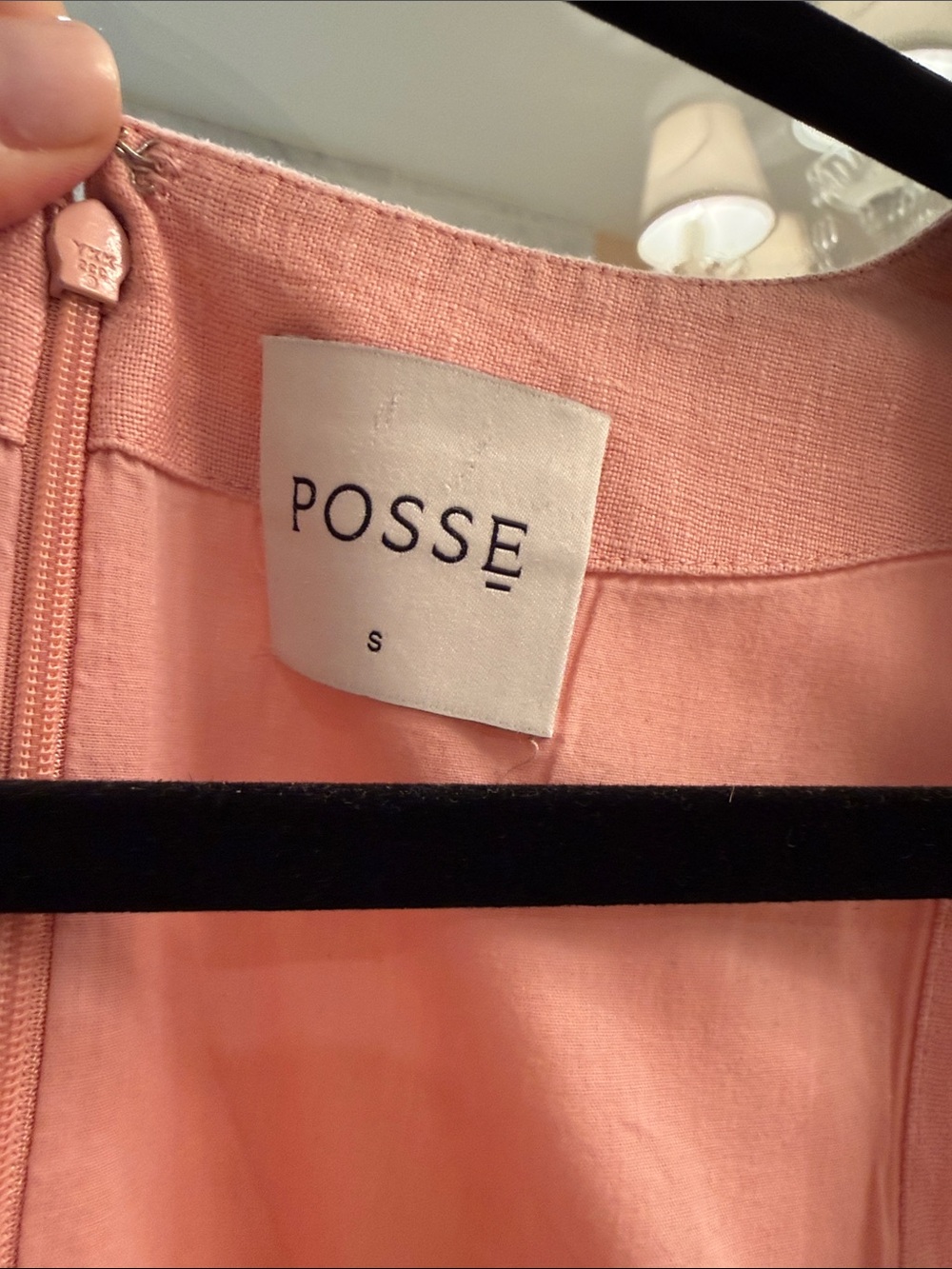 POSSE rare Alice pink midi linen dress small - Picture 3 of 5